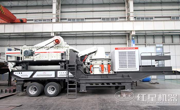 時產(chǎn)200噸輪胎式砂石破碎站