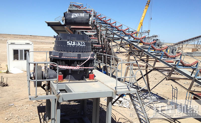 紅星復(fù)合圓錐破碎機生產(chǎn)線現(xiàn)場