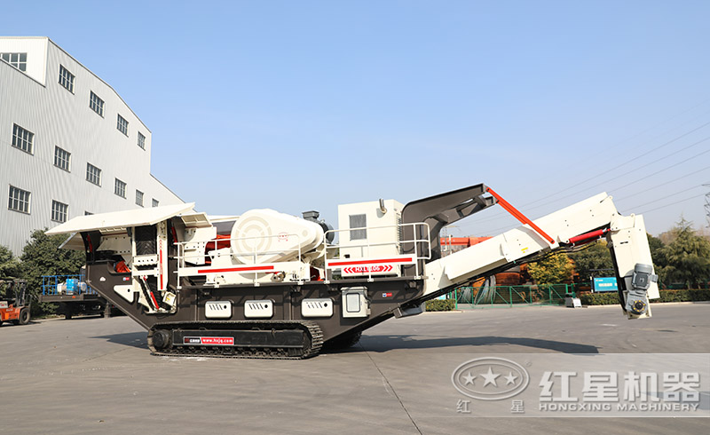 紅星小型全自動(dòng)打石頭機(jī)器靈活移動(dòng)，適應(yīng)性強(qiáng)