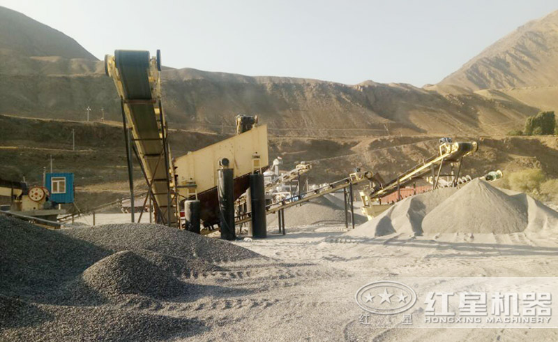 環(huán)保型石子破碎生產(chǎn)現(xiàn)場