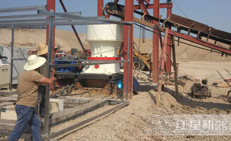 圓錐式破碎機生產(chǎn)線現(xiàn)場