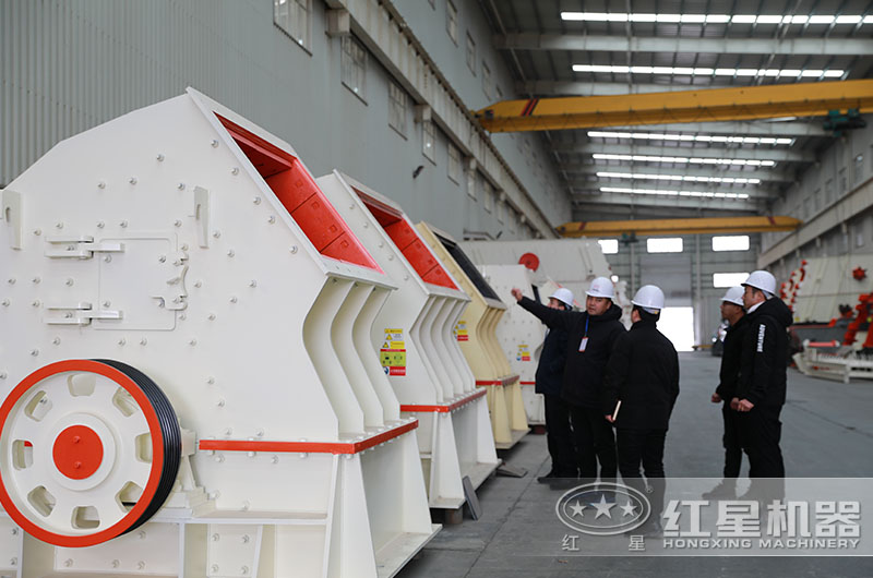 用戶來紅星廠區(qū)參觀購置錘破機(jī)
