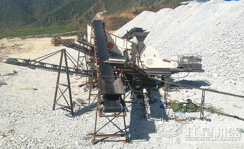 紅星移動式碎石生產(chǎn)線現(xiàn)場——需求不同，配置不同