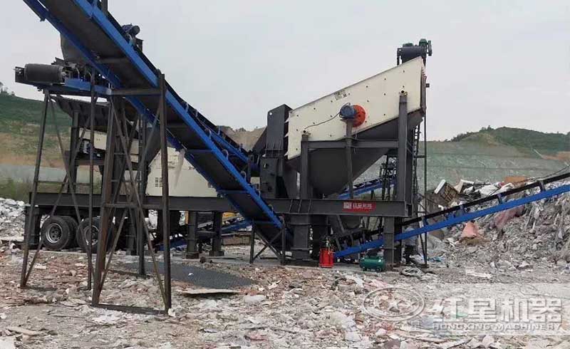 建筑垃圾破碎現(xiàn)場(chǎng)