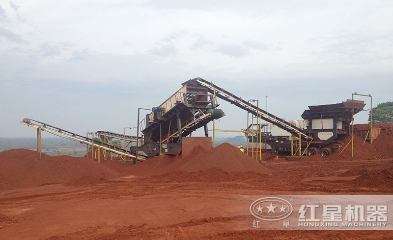紅星塞拉利昂用戶移動式粉沙生產線現場