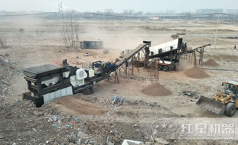 紅星北京用戶移動式石料粉沙現場