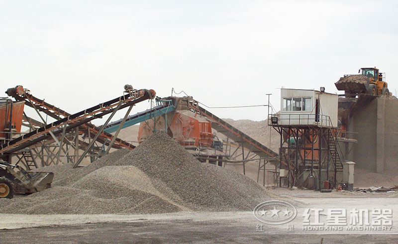 紅星反擊破碎沙生產(chǎn)線現(xiàn)場