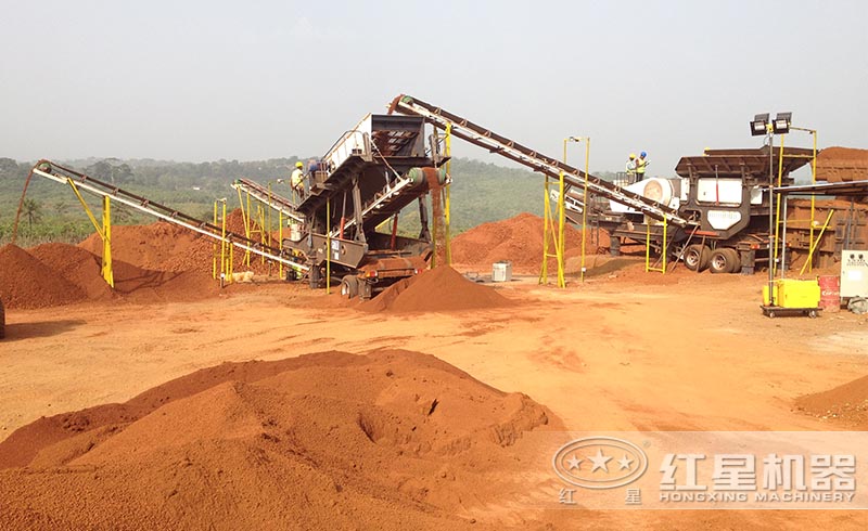 移動式打沙生產(chǎn)現(xiàn)場