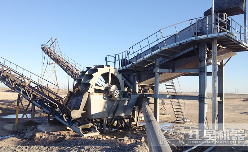 紅星用戶制砂洗沙現(xiàn)場(chǎng)