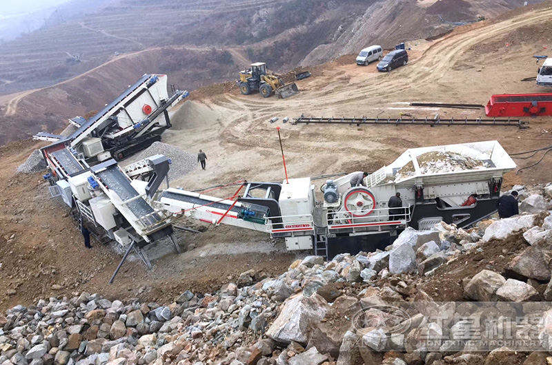 多機聯(lián)合的大型環(huán)保移動破碎現(xiàn)場實拍