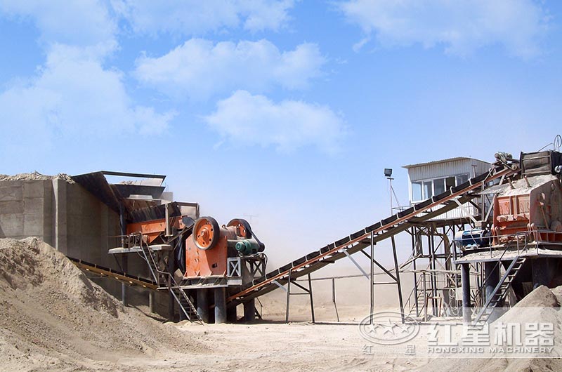 固定式破碎生產(chǎn)現(xiàn)場