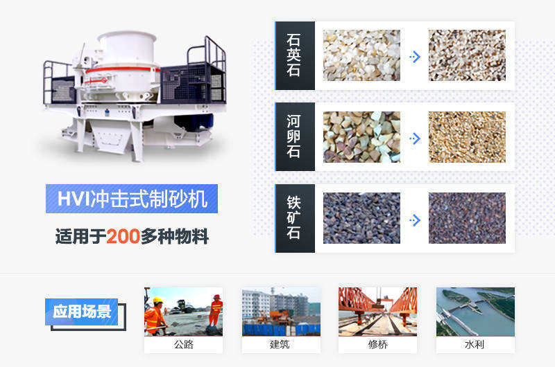 HVI沖擊式制砂機應用范圍廣