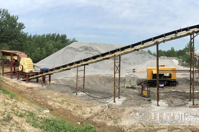 石子加工現(xiàn)場(chǎng)