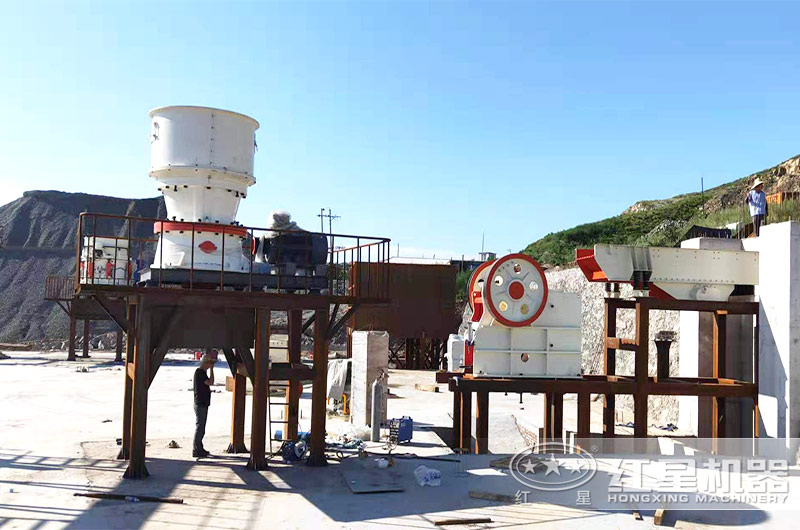 圓錐破碎設(shè)備和顎式破碎設(shè)備組合生產(chǎn)線